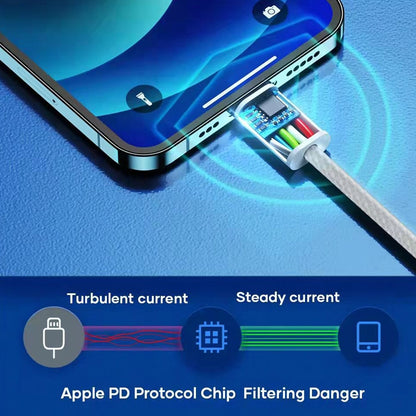 20W PD USB-C / Type-C to 8 Pin Data Cable, Cable Length: 1m(Blue) - 2 in 1 Cable by PMC Jewellery | Online Shopping South Africa | PMC Jewellery