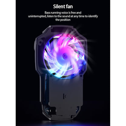 MeMo FL05 Fan Mobile Phone Radiator with Colorful Lights(Black) - Cooling Fan Radiator by PMC Jewellery | Online Shopping South Africa | PMC Jewellery