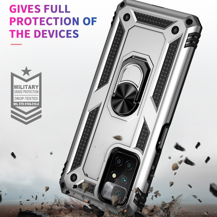 For Xiaomi Redmi 10 Shockproof TPU + PC Phone Case with 360 Degree Rotating Holder(Silver) - Xiaomi Cases by PMC Jewellery | Online Shopping South Africa | PMC Jewellery