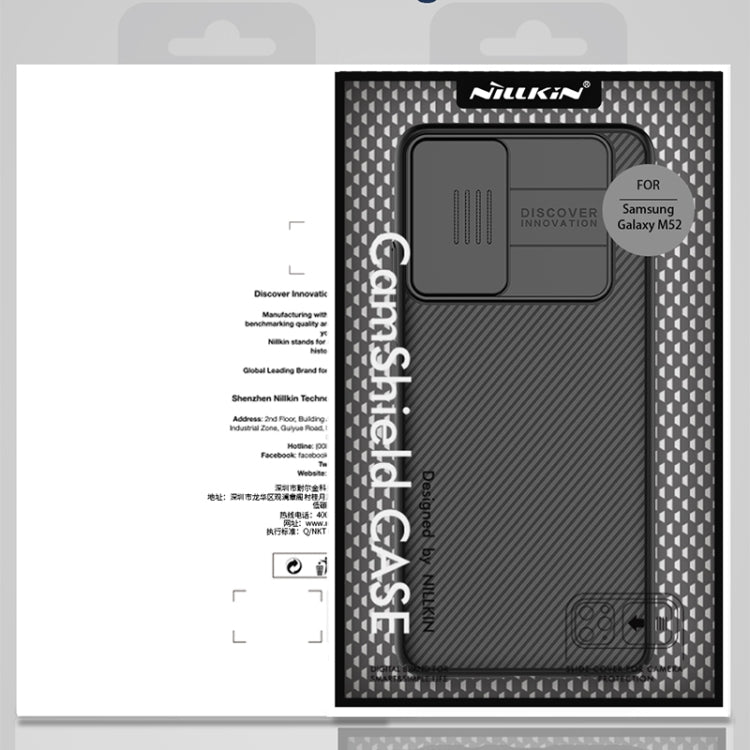 For Samsung Galaxy M52 5G NILLKIN Black Mirror Series Camshield PC Phone Case(Black) - Galaxy Phone Cases by NILLKIN | Online Shopping South Africa | PMC Jewellery | Buy Now Pay Later Mobicred