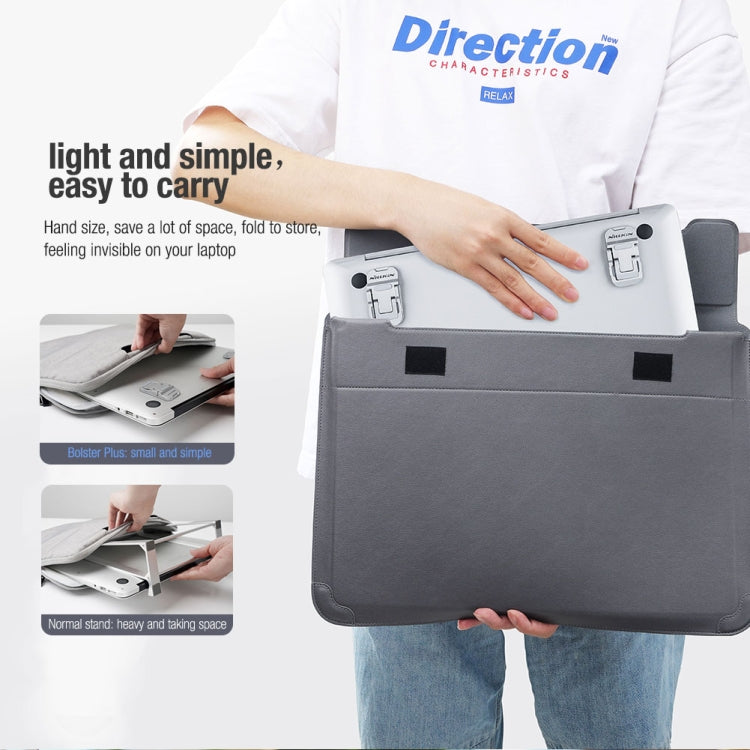 NILLKIN Bolster Plus Sticky Three-speed Adjustable Zinc Alloy Laptop Holder(Space Gray) - MacBook Holder by NILLKIN | Online Shopping South Africa | PMC TechLife | Buy Now Pay Later Mobicred