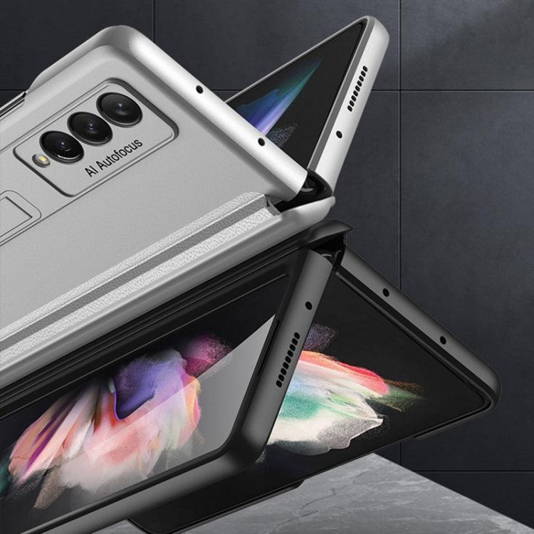 For Samsung Galaxy Z Fold3 5G GKK Magnetic Full Coverage Phone Flip Case with Holder(Dark Green) - free shipping - PMC TechLife - Order now!