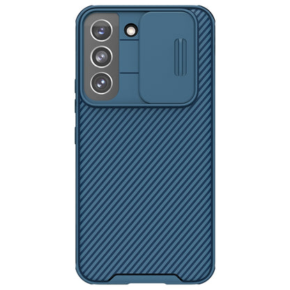 For Samsung Galaxy S22 5G NILLKIN Black Mirror Pro Series Camshield Phone Case(Blue) - Galaxy S22 5G Cases by NILLKIN | Online Shopping South Africa | PMC Jewellery