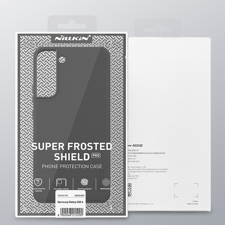 For Samsung Galaxy S22+ 5G NILLKIN Super Frosted Shield Pro PC + TPU Phone Case(Black) - Galaxy S22+ 5G Cases by NILLKIN | Online Shopping South Africa | PMC Jewellery