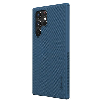 For Samsung Galaxy S22 Ultra 5G NILLKIN Super Frosted Shield Pro PC + TPU Phone Case(Blue) - Galaxy S22 Ultra 5G Cases by NILLKIN | Online Shopping South Africa | PMC Jewellery