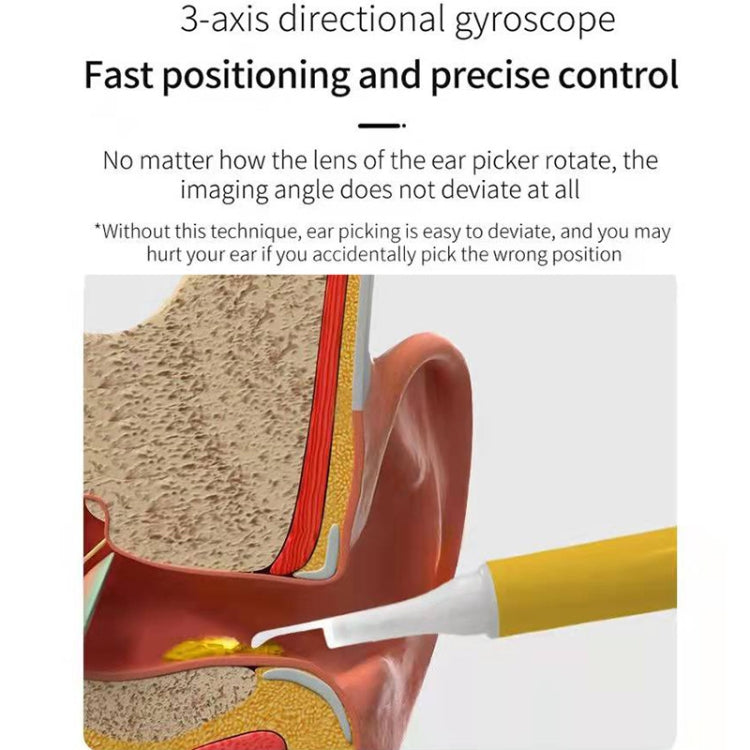 T6 Portable Wireless Smart Visual Earpick Earwax Removal Tool(Light Blue) - Ear Care Tools by PMC TechLife | Online Shopping South Africa | PMC TechLife