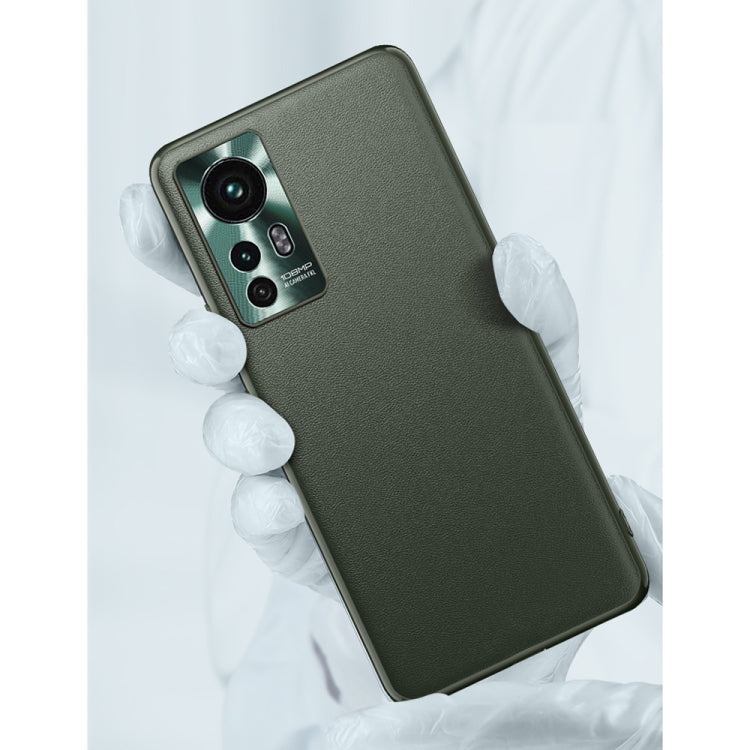 For Xiaomi Mi 12 Ultra 5G Plain Skin Leather Phone Case(Green) - Xiaomi Cases by GKK | Online Shopping South Africa | PMC TechLife