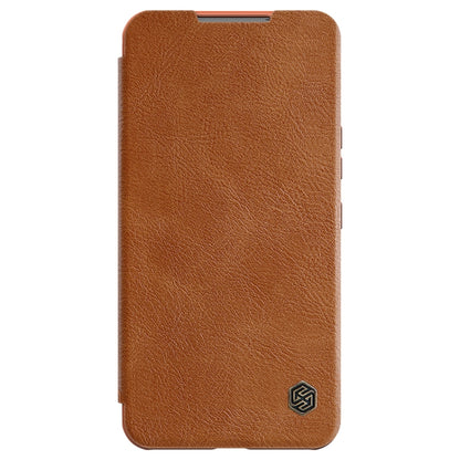 For Samsung Galaxy S22 5G NILLKIN QIN Series Pro Sliding Camera Cover Design Leather Phone Case(Brown) - Galaxy S22 5G Cases by NILLKIN | Online Shopping South Africa | PMC Jewellery