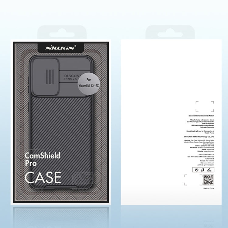 For Xiaomi 12 / 12X NILLKIN CamShield Pro Series PC Full Coverage Phone Case(Black) - 12 Cases by NILLKIN | Online Shopping South Africa | PMC Jewellery