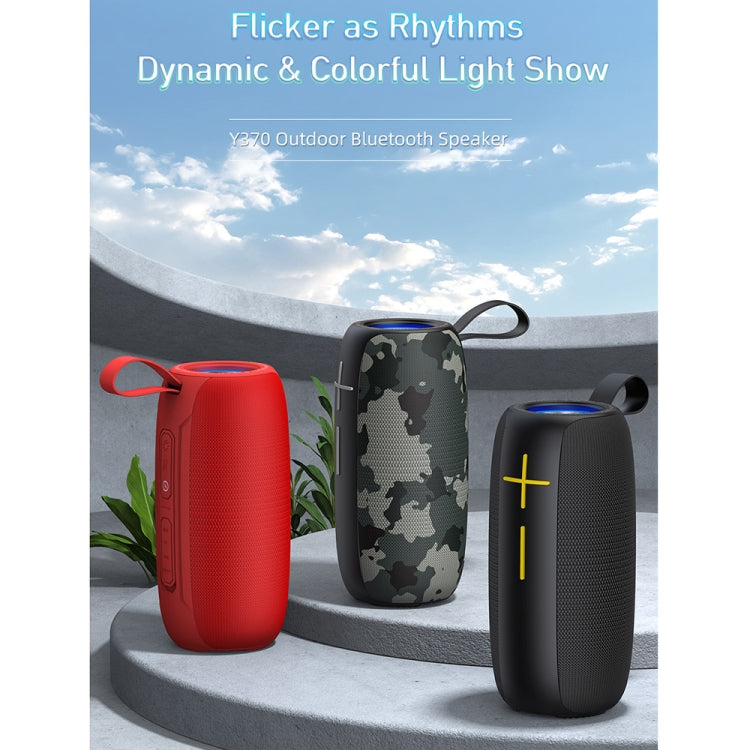 awei Y370 Outdoor Waterproof Bluetooth Speaker with Colorful Light(Black) - Desktop Speaker by awei | Online Shopping South Africa | PMC Jewellery | Buy Now Pay Later Mobicred