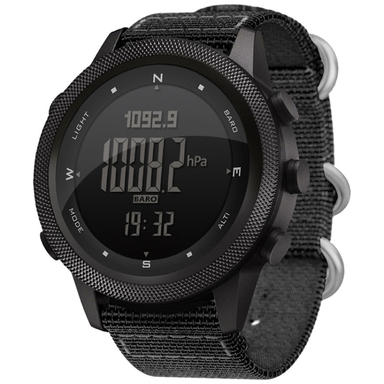 NORTH EDGE APACHE-46 Outdoor Waterproof Men Multifunction Digital Nylon Strap Smart Sports Watch(Black) - Sport Watches by NORTH EDGE | Online Shopping South Africa | PMC Jewellery | Buy Now Pay Later Mobicred