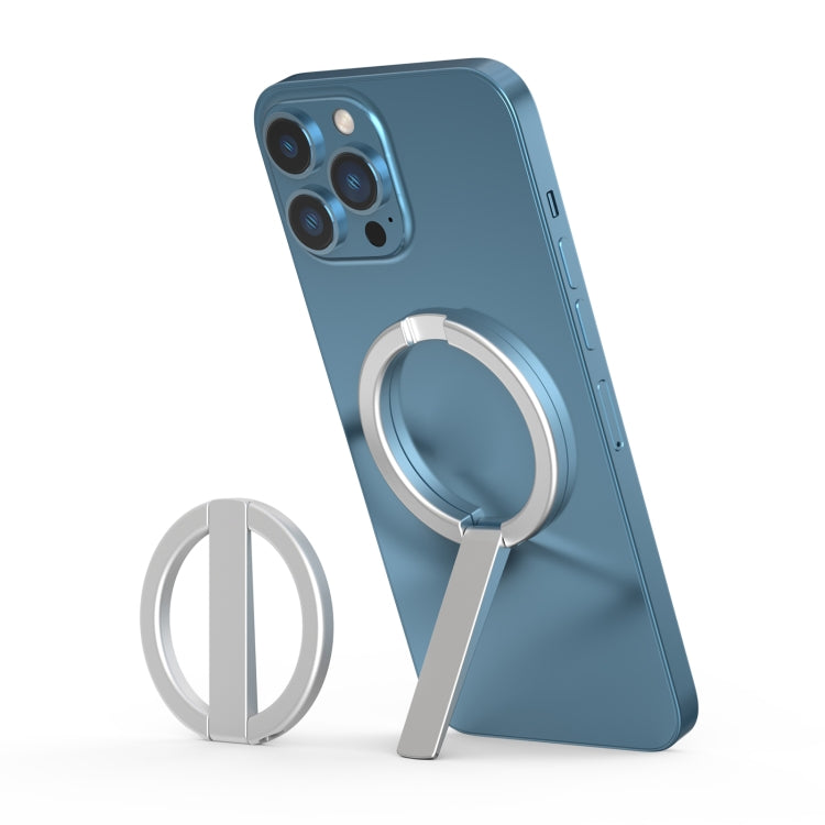 R-JUST SJ20 Magnetic Back Sticker Phone Holder for iPhone 14 & 13 & 12 Series(Silver) - Hand-Sticking Bracket by R-JUST | Online Shopping South Africa | PMC TechLife