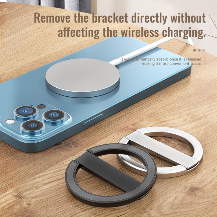 R-JUST SJ20 Magnetic Back Sticker Phone Holder for iPhone 14 & 13 & 12 Series(Silver) - Hand-Sticking Bracket by R-JUST | Online Shopping South Africa | PMC TechLife