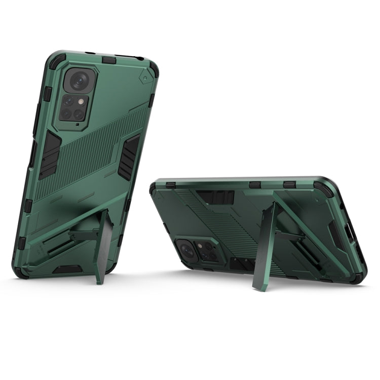 For Xiaomi Redmi Note 11 / Note 11S Global Punk Armor 2 in 1 PC + TPU Shockproof Phone Case with Invisible Holder(Green) - Xiaomi Cases by PMC Jewellery | Online Shopping South Africa | PMC Jewellery