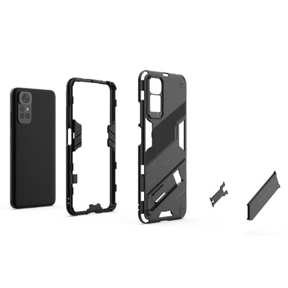 For Xiaomi Redmi Note 11 / Note 11S Global Punk Armor 2 in 1 PC + TPU Shockproof Phone Case with Invisible Holder(Gray) - Xiaomi Cases by PMC Jewellery | Online Shopping South Africa | PMC Jewellery