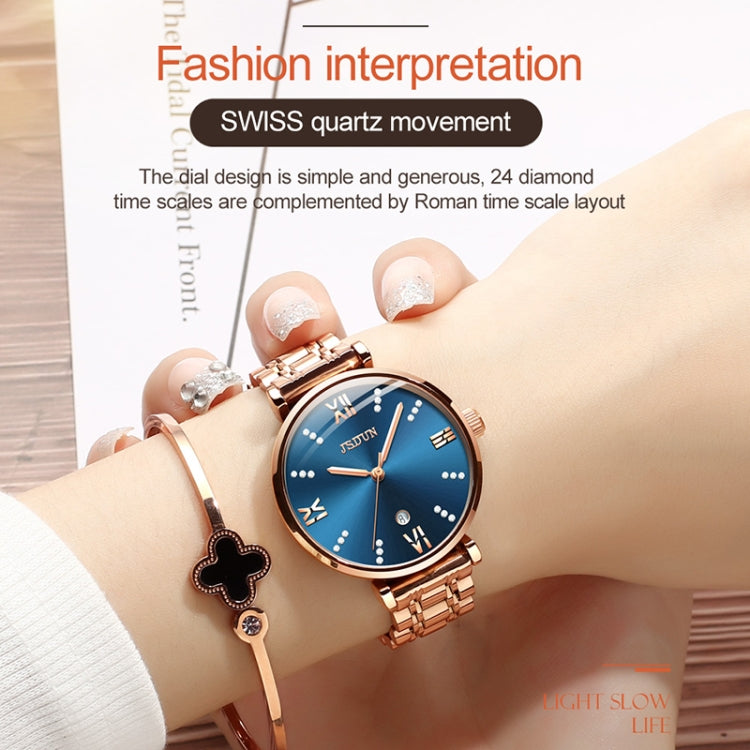 JIN SHI DUN 6533 Women Fashion Waterproof Ultra-thin Quartz Watch(Grey) - Metal Strap Watches by JIN SHI DUN | Online Shopping South Africa | PMC Jewellery | Buy Now Pay Later Mobicred