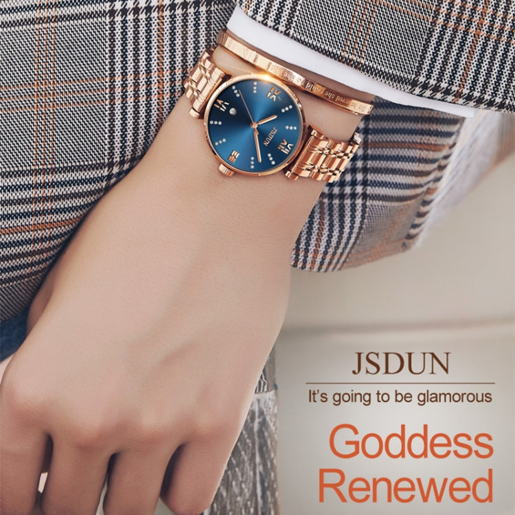 JIN SHI DUN 6533 Women Fashion Waterproof Ultra-thin Quartz Watch(Grey) - Metal Strap Watches by JIN SHI DUN | Online Shopping South Africa | PMC Jewellery | Buy Now Pay Later Mobicred