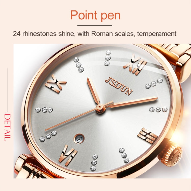 JIN SHI DUN 6533 Women Fashion Waterproof Ultra-thin Quartz Watch(Grey) - Metal Strap Watches by JIN SHI DUN | Online Shopping South Africa | PMC Jewellery | Buy Now Pay Later Mobicred