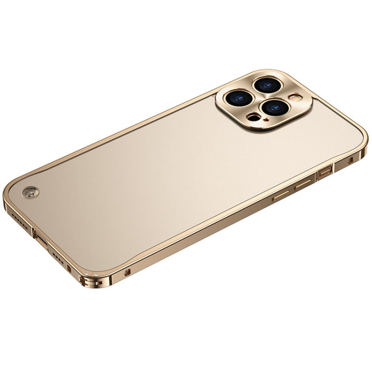 For iPhone 12 Pro Max Metal Frame Frosted Case(Gold) - iPhone 12 Pro Max Cases by PMC Jewellery | Online Shopping South Africa | PMC Jewellery