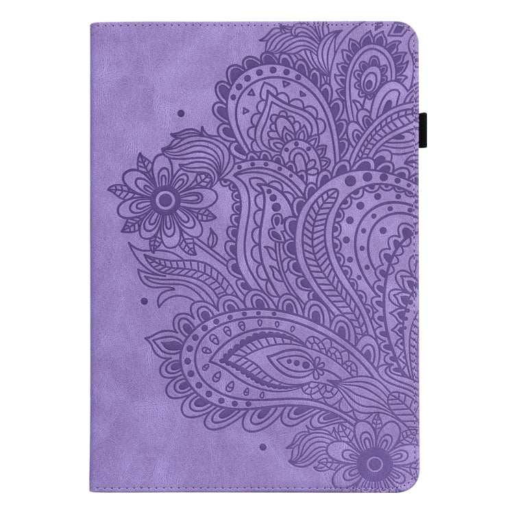 For Amazon Kindle Parperwhite 5 2021 11th Gen. Peacock Embossed Pattern Leather Tablet Case(Purple) - free shipping - PMC TechLife - Order now!