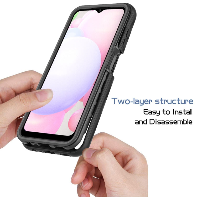 For Samsung Galaxy A13 4G Starry Sky Solid Color Series PC + TPU Phone Case with PET Film(Black) - free shipping - PMC TechLife - Order now!