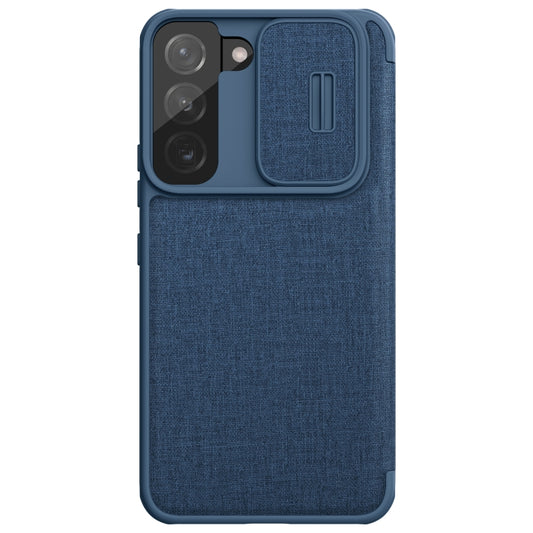 For Samsung Galaxy S22+ 5G NILLKIN QIN Series Pro Sliding Camera Cover Design Leather Phone Case(Blue) - Galaxy S22+ 5G Cases by NILLKIN | Online Shopping South Africa | PMC Jewellery