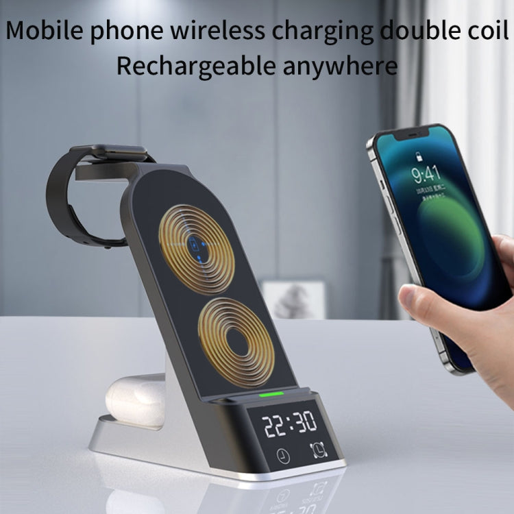 H36 6 in 1 15W Alarm Clock Digital Display Magsafe Magnetic Wireless Charger for Mobile Phones / AirPods / iWatch -  by PMC Jewellery | Online Shopping South Africa | PMC Jewellery