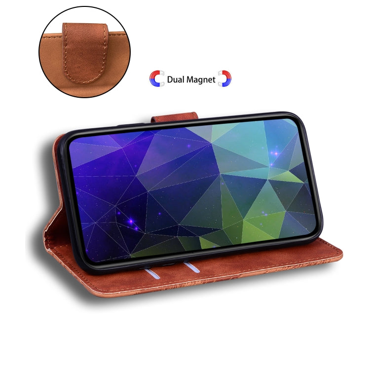 For Samsung Galaxy Note 10 Lite / A81 Skin Feel Pure Color Flip Leather Phone Case(Brown) - Galaxy Phone Cases by PMC TechLife | Online Shopping South Africa | PMC TechLife | Buy Now Pay Later Mobicred