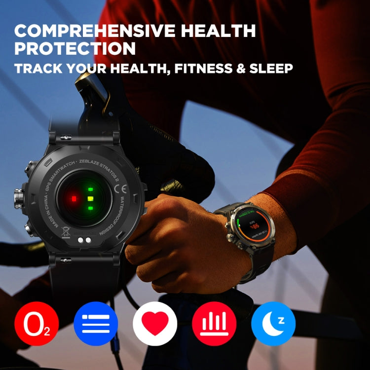 Zeblaze Stratos 2 1.3 inch AMOLED Screen Smart Watch, Support Sleep Monitoring / Heart Rate Monitoring(Blue) - Smart Watches by Zeblaze | Online Shopping South Africa | PMC Jewellery | Buy Now Pay Later Mobicred