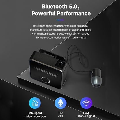 Fineblue F1 Lavalier Bluetooth Earphone, Support Vibration Reminder(Black) - Bluetooth Earphone by Fineblue | Online Shopping South Africa | PMC Jewellery