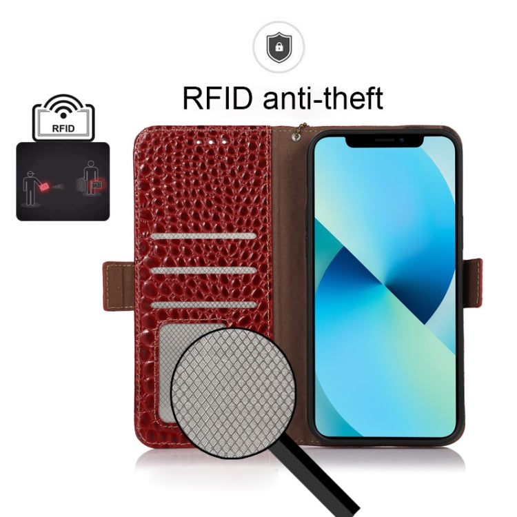 For Xiaomi Redmi K50 / K50 Pro Crocodile Top Layer Cowhide Leather Phone Case(Red) - Xiaomi Cases by PMC TechLife | Online Shopping South Africa | PMC TechLife