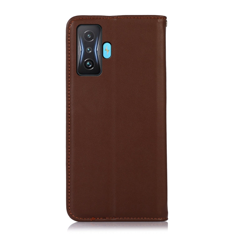 For Xiaomi Redmi K50 Gaming KHAZNEH Nappa Top Layer Cowhide Leather Phone Case(Brown) - Xiaomi Cases by PMC TechLife | Online Shopping South Africa | PMC TechLife | Buy Now Pay Later Mobicred