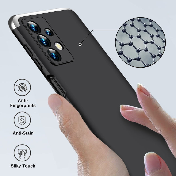 For Samsung Galaxy A13 4G GKK Three Stage Splicing Full Coverage PC Phone Case(Black Silver) - Galaxy Phone Cases by GKK | Online Shopping South Africa | PMC Jewellery