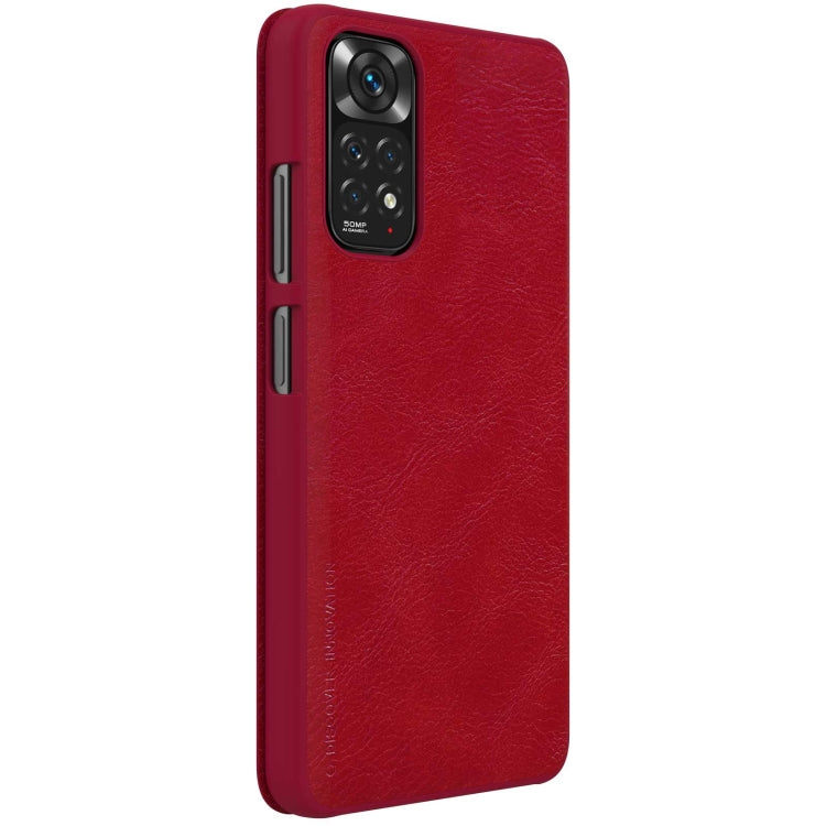 For Xiaomi Redmi Note 11 Global NILLKIN QIN Series Crazy Horse Texture Leather Case(Red) - Xiaomi Cases by NILLKIN | Online Shopping South Africa | PMC Jewellery