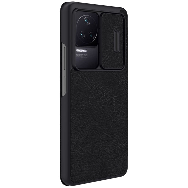 For Xiaomi Redmi K50 / K50 Pro NILLKIN QIN Series Pro Sliding Camera Cover Leather Phone Case(Black) - Xiaomi Cases by NILLKIN | Online Shopping South Africa | PMC Jewellery