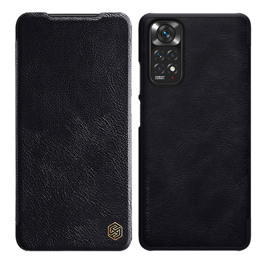 For Xiaomi Redmi Note 11S NILLKIN QIN Series Crazy Horse Texture Leather Case(Black) - Xiaomi Cases by NILLKIN | Online Shopping South Africa | PMC Jewellery