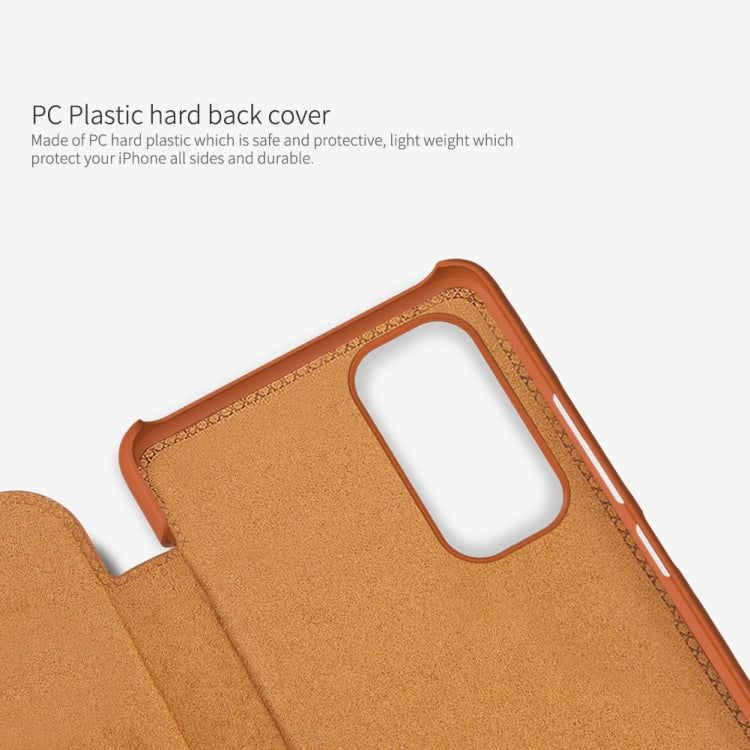 For Xiaomi Redmi Note 11S NILLKIN QIN Series Crazy Horse Texture Leather Case(Black) - Xiaomi Cases by NILLKIN | Online Shopping South Africa | PMC TechLife | Buy Now Pay Later Mobicred