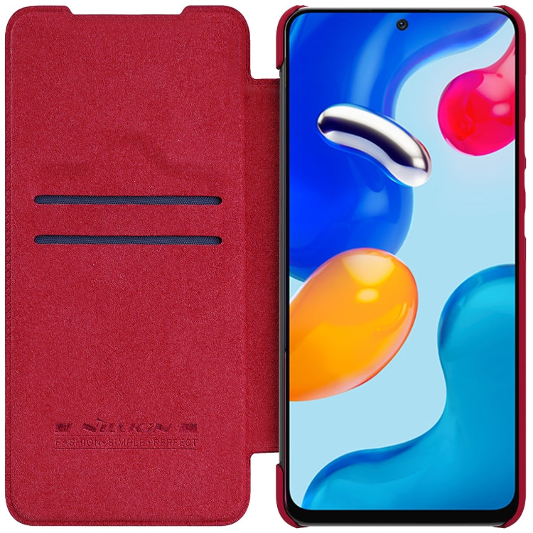 For Xiaomi Redmi Note 11S NILLKIN QIN Series Crazy Horse Texture Leather Case(Red) - Xiaomi Cases by NILLKIN | Online Shopping South Africa | PMC Jewellery