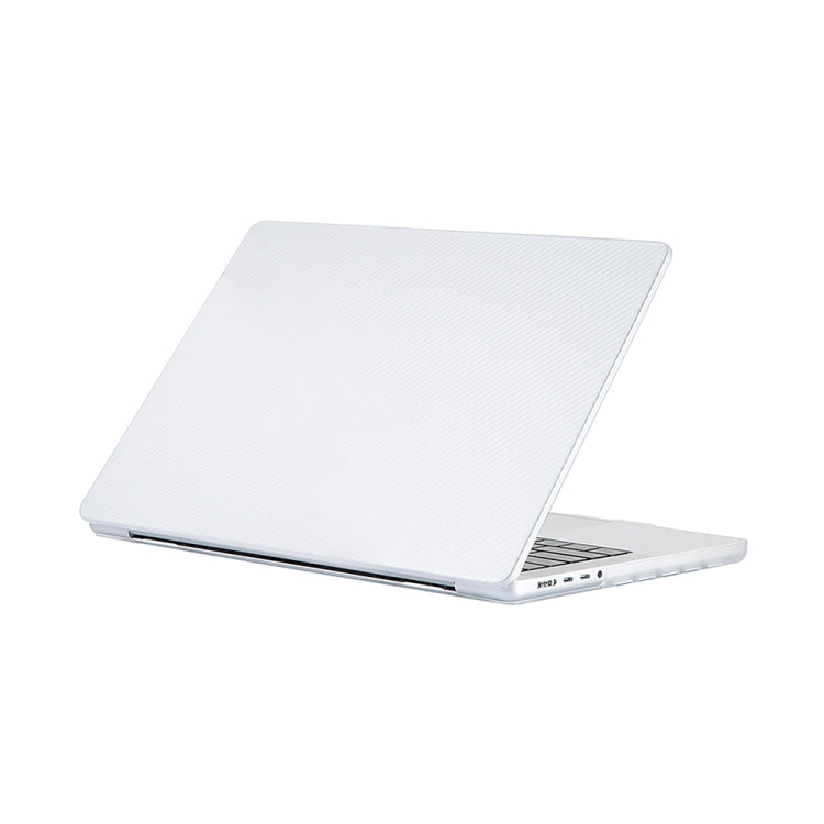 Carbon Fiber Textured Plastic Laptop Protective Case For MacBook Pro 16.2 inch A2485 2021(Transparent) - MacBook Pro Cases by PMC TechLife | Online Shopping South Africa | PMC TechLife