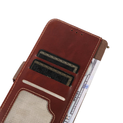 For Samsung Galaxy Xcover6 Pro Crazy Horse Top Layer Cowhide Leather Phone Case(Brown) - Galaxy Phone Cases by PMC Jewellery | Online Shopping South Africa | PMC Jewellery