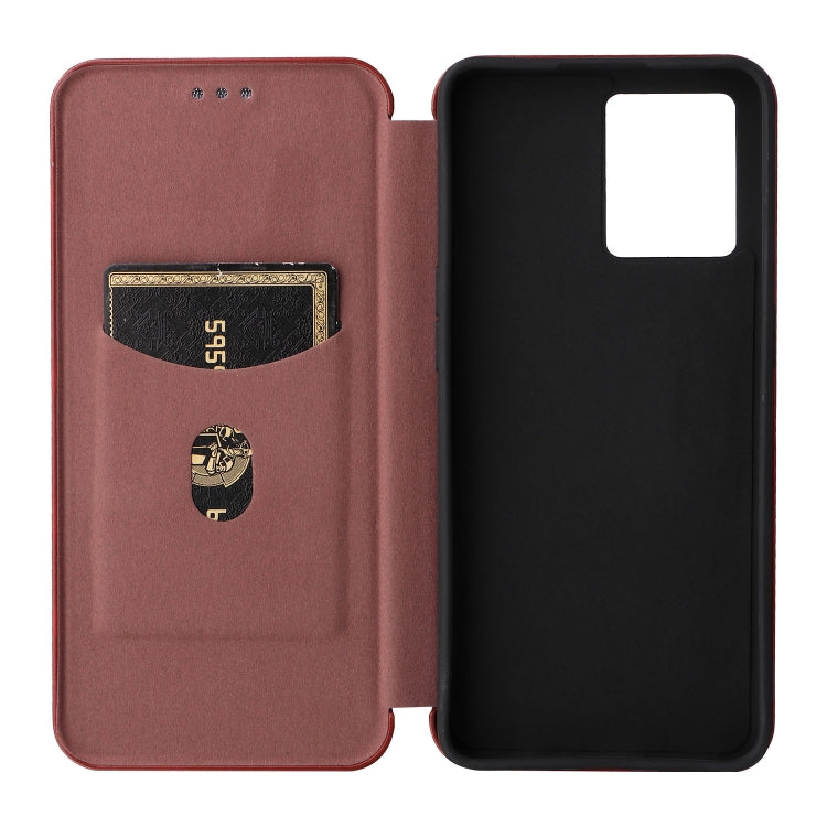 For OPPO Reno7 4G / F21 Pro 4G Carbon Fiber Texture Leather Phone Case(Brown) - free shipping - PMC TechLife - Order now!