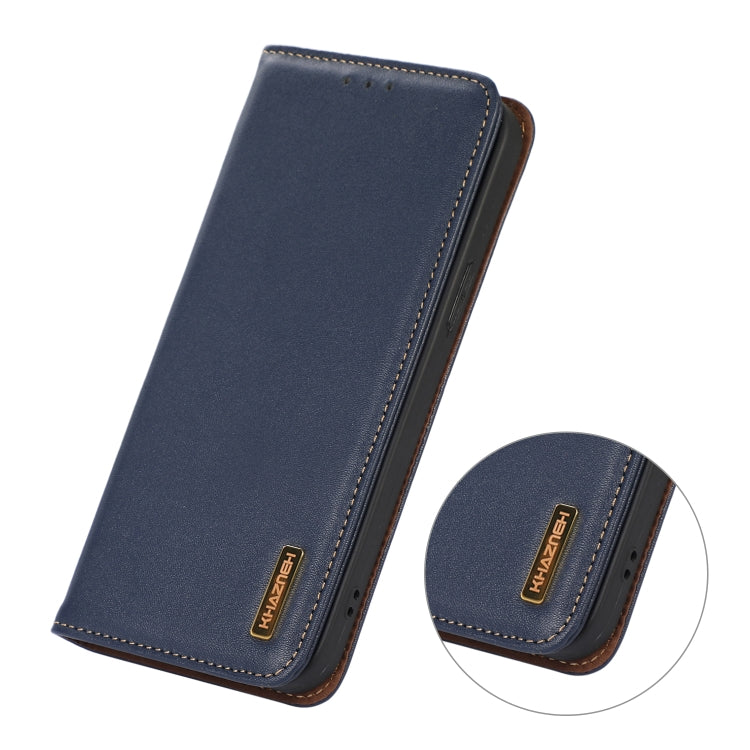 For Xiaomi 12 Lite KHAZNEH Nappa Top Layer Cowhide Leather Phone Case(Blue) - Xiaomi Cases by PMC TechLife | Online Shopping South Africa | PMC TechLife