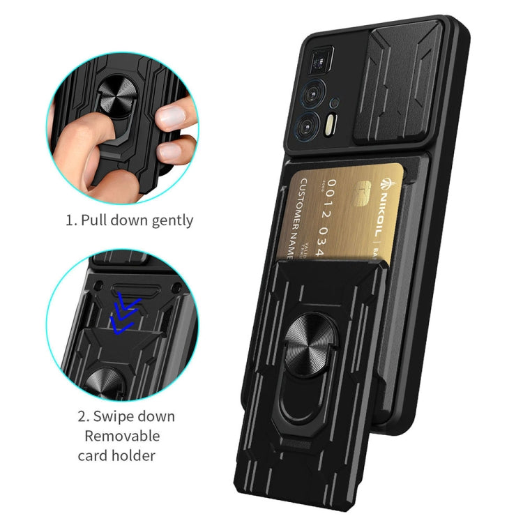 For Motorola Edge 20 Pro Sliding Camshield TPU+PC Phone Case with Card Slot(Black) - free shipping - PMC TechLife - Order now!