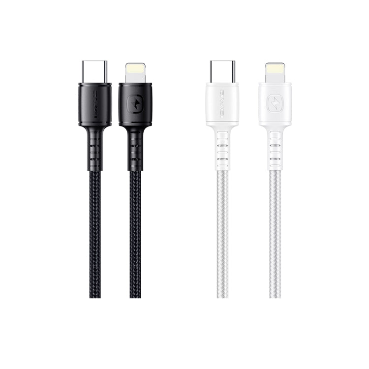 awei CL-118L 20W Type-C / USB-C to 8 Pin Fast Charging Data Cable, Length: 1m(Black) - Normal Style Cable by awei | Online Shopping South Africa | PMC Jewellery