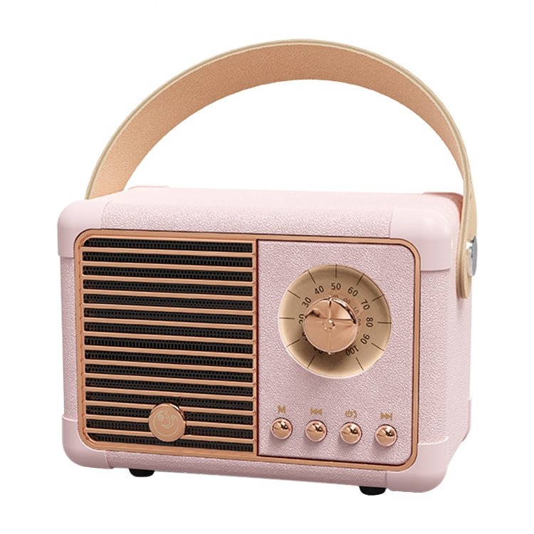 HM11 PLUS Portable HIFI Mini Retro Wireless Bluetooth Speaker(Pink) - Mini Speaker by PMC TechLife | Online Shopping South Africa | PMC TechLife