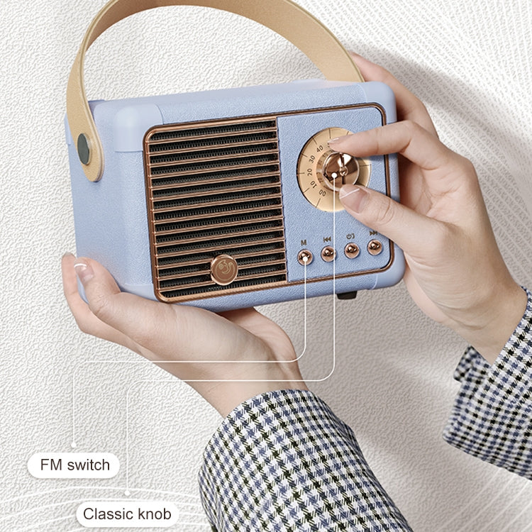 HM11 PLUS Portable HIFI Mini Retro Wireless Bluetooth Speaker(Light Yellow) - Mini Speaker by PMC TechLife | Online Shopping South Africa | PMC TechLife