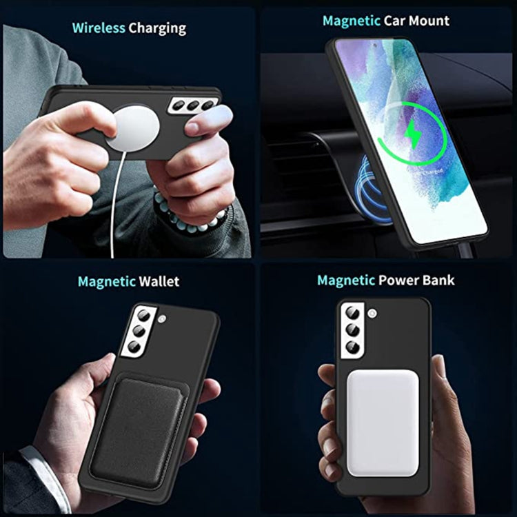 For Samsung Galaxy S22 5G MagSafe Magnetic Liquid Silicone Phone Case(Black) - Galaxy S22 5G Cases by PMC TechLife | Online Shopping South Africa | PMC TechLife