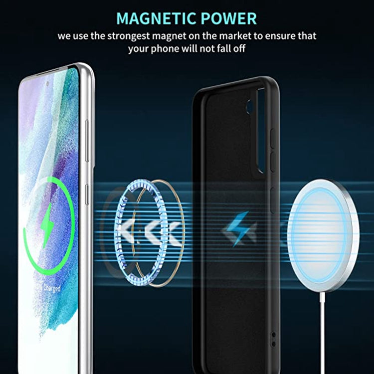 For Samsung Galaxy S22 5G MagSafe Magnetic Liquid Silicone Phone Case(Black) - Galaxy S22 5G Cases by PMC TechLife | Online Shopping South Africa | PMC TechLife