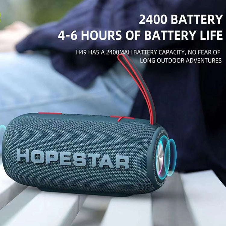 HOPESTAR H49 RGB Light TWS Waterproof Wireless Bluetooth Speaker(Blue) - Waterproof Speaker by HOPESTAR | Online Shopping South Africa | PMC Jewellery | Buy Now Pay Later Mobicred