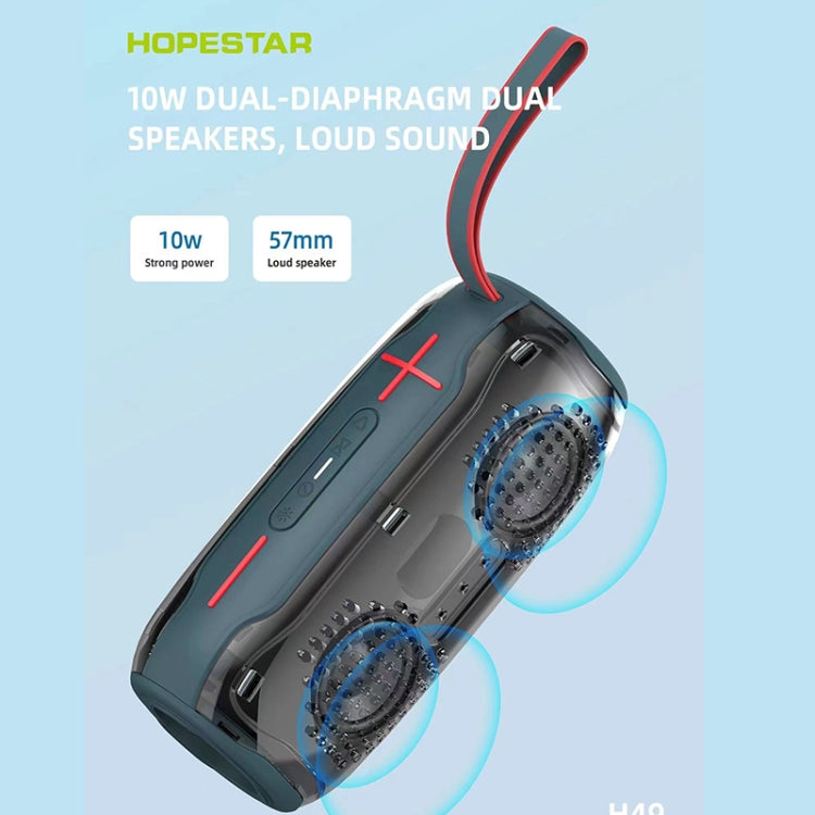 HOPESTAR H49 RGB Light TWS Waterproof Wireless Bluetooth Speaker(Black) - Waterproof Speaker by HOPESTAR | Online Shopping South Africa | PMC Jewellery | Buy Now Pay Later Mobicred